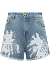 Denim Shorts with Texture Print - Barrow | $store$