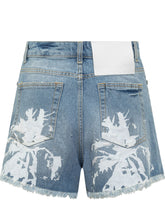 Denim Shorts with Texture Print - Barrow | $store$