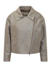 Giubbino Biker Metallic Boucle - Donna | $store$