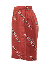 Givenchy Red Silk Shorts with Logo - Fall/Winter 25 | $store$