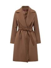Max Mara Studio Cappotto in Lana Cammello con Cintura - Donna | $store$