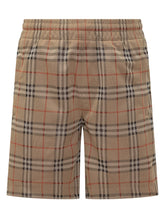 Burberry Shorts a Quadri Beige Uomo - Burberry | $store$