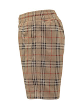 Burberry Shorts a Quadri Beige Uomo - Burberry | $store$
