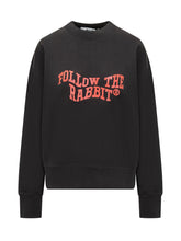 MSGM Felpa Nera con Stampa Follow the Rabbit - Donna | $store$