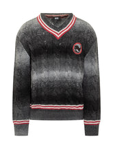 GCDS Cable Knit V-Neck Sweater - Fall/Winter 25 | $store$
