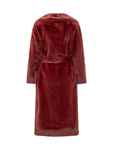Herno Cappotto in Pelliccia Sintetica Rosso con Cintura - Donna | $store$