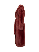 Herno Cappotto in Pelliccia Sintetica Rosso con Cintura - Donna | $store$