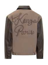 Kenzo Men's Two-Tone Bomber Jacket in Leather and Fabric - EXTRA EXCLUSIVE MAN | $store$