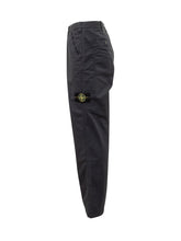 Stone Island Black Cotton Trousers with Logo - Fall/Winter 25 | $store$
