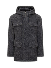 Wool Chevron Coat with Hood - EXTRA EXCLUSIVE MAN | $store$