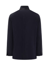 Fay Blue Jacket with Mandarin Collar and Hook - Fall/Winter 25 | $store$
