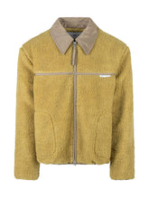 Ami Yellow Shearling Jacket with Contrasting Collar - Ami Alexandre Mattiussi | $store$