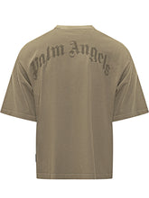 Green Logo Neck T-Shirt by Palm Angels - COLLEZIONE TEAM EC | $store$
