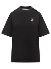 Palm Angels Black T-shirt with Embroidered Teddy - Fall/Winter 25 | $store$