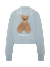 Palm Angels Light Blue Sweatshirt with Embroidered Teddy - Fall/Winter 25 | $store$