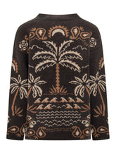 Alanui Black Cardigan with Tropical Pattern - Alanui | $store$