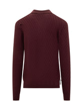 Paolo Pecora Virgin Wool Bordeaux Polo Sweater - EXTRA EXCLUSIVE MAN | $store$