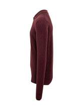 Paolo Pecora Virgin Wool Bordeaux Polo Sweater - EXTRA EXCLUSIVE MAN | $store$
