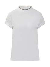 T-Shirt with Shimmering Neck Detail Brunello Cucinelli - Brunello Cucinelli | $store$