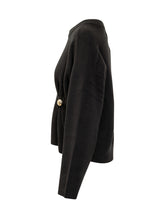 Loulou Studio Black Sweater with Brooch - EXTRA EXCLUSIVE WOMAN | $store$