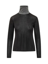 Black Turtleneck with Lurex Collar PURO TATTO - Fall/Winter 25 | $store$