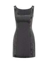 Marine Serre Denim Mini Dress with Crescent Moon Details - EXTRA EXCLUSIVE WOMAN | $store$