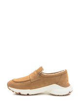 Tod's Camel Suede Loafers - EXTRA EXCLUSIVE WOMAN | $store$