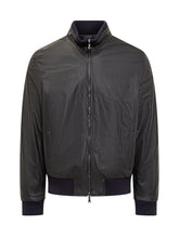 Barba Black Leather Bomber Jacket - Barba Jacket | $store$