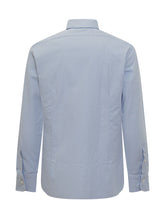 Barba Long Sleeve Cotton Shirt in Light Blue - Barba | $store$