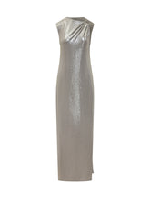 Lauren Ralph Lauren Silver Long Dress - EXTRA EXCLUSIVE WOMAN | $store$