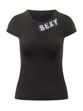 Dsquared2 T-Shirt Nera con Stampa Sexy - Donna | $store$