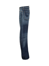 Dsquared2 Jeans a Gamba Larga in Denim Blu Effetto Vintage - Donna | $store$