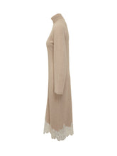 High-Neck Dress with Lace Fabiana Filippi - EXTRA EXCLUSIVE WOMAN | $store$