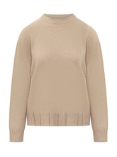 Fabiana Filippi Beige Wool Crew Neck Sweater - EXTRA EXCLUSIVE WOMAN | $store$