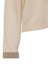 Fabiana Filippi Beige V-Neck Sweater - EXTRA EXCLUSIVE WOMAN | $store$