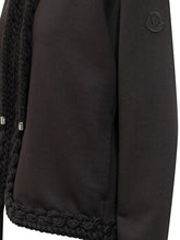 Moncler Black Hoodie with Braided Trim Details - EXTRA EXCLUSIVE WOMAN | $store$