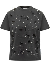T-Shirt Des Phemmes con Strass, Perle e Piume - Des Phemmes | $store$