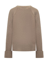 Tory Burch Beige Wool Sweater with Embroidered Logo - EXTRA EXCLUSIVE WOMAN | $store$