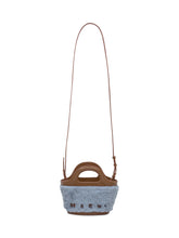 Marni Borsa Tote in Pelliccia Azzurra e Pelle Marrone - Donna | $store$