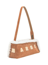 Borsa In Shearling E Camoscio Marrone Marni - Donna | $store$