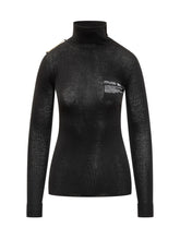 Elisabetta Franchi Black Turtleneck with Logo Print - Elisabetta Franchi | $store$