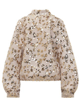 Bomber Genny beige con paillettes oro - COLLEZIONE TEAM EC | $store$
