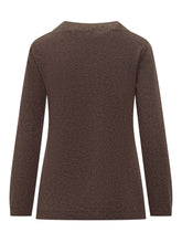 Gran Sasso Brown Sweater with Shimmer Detail Collar - Fall/Winter 25 | $store$