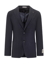 Corneliani Giacca Blu in Lana con Revers Classico - Corneliani Cc Collection | $store$