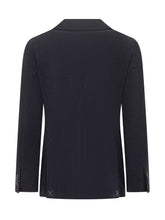 Corneliani Giacca Blu in Lana con Revers Classico - Corneliani Cc Collection | $store$