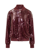 Bomber con Paillettes Bordeaux Akep - Akep | $store$