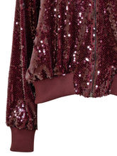 Bomber con Paillettes Bordeaux Akep - Akep | $store$