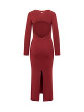 Abito Lungo in Maglia Bordeaux Akep - Akep | $store$