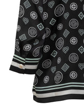Casablanca Black Silk Pajama Shirt with Logo - Casablanca | $store$