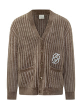 Drole de Monsieur Brown Striped Cardigan with Logo - Drole De Monsieur | $store$